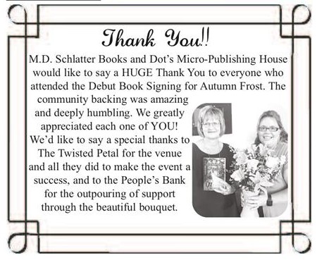 Book Signing Thank you