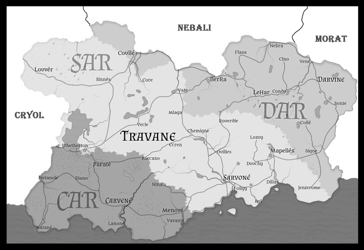 Travane Map Grayscale